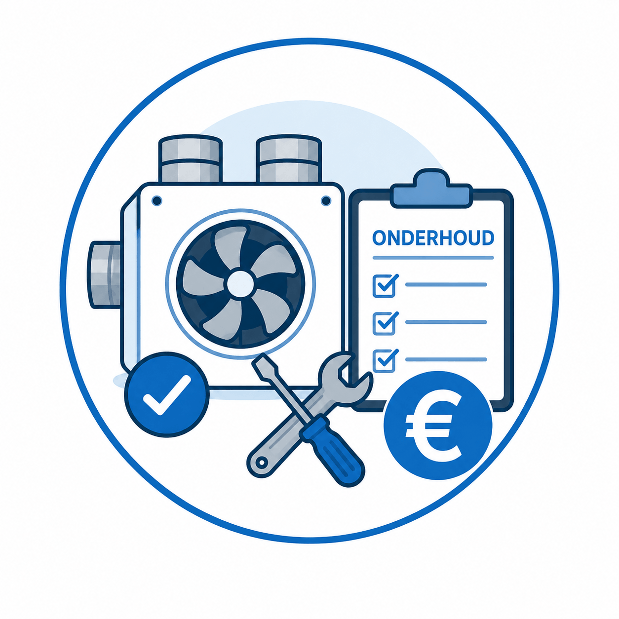 Onderhoud ventilatiesysteem icoon