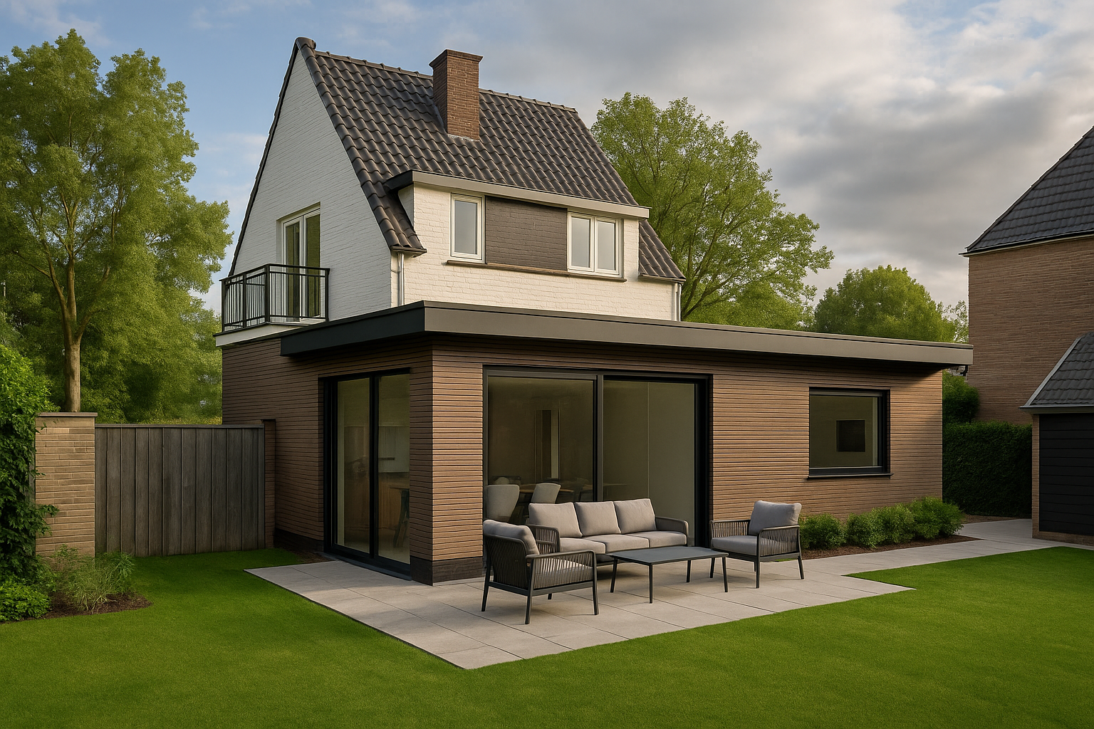 Woninguitbouw achterkant